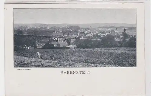 906336 Ak Rabenstein Totalansicht mit Bahnbrücke um 1900