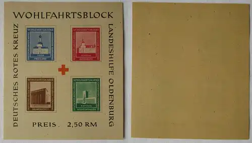 Deutsche Lokalausgabe Oldenburg Wohlfahrtsblock DRK Block 2 postfrisch (163074)