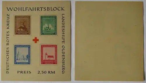 Deutsche Lokalausgabe Oldenburg Wohlfahrtsblock DRK Block 1 postfrisch (163375)