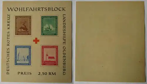 Deutsche Lokalausgabe Oldenburg Wohlfahrtsblock DRK Block 1 postfrisch (161230)