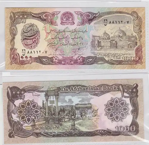 1000 Afghanis Banknote Afghanistan 1991 Pick 61c (165469)