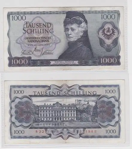 1000 Schilling Banknote Österreichische Nationalbank Österreich 1966 (140482)