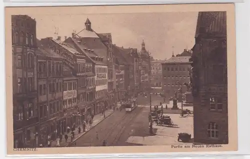 904379 Ak Chemnitz - Partie am Neuen Rathaus und Marktplatz 1921