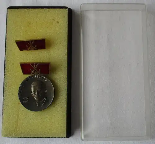 DDR Medaille Ernst Schneller GST Gold 1961-70 900er Silber im Etui (110174)
