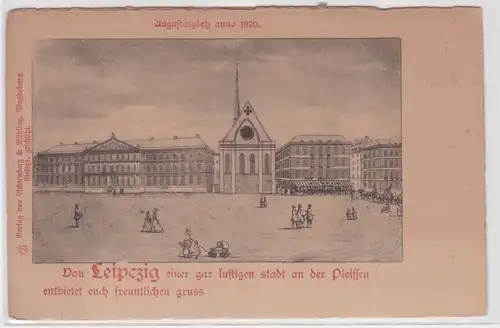 73181 Ak Leipzig Augustusplatz Anno 1820