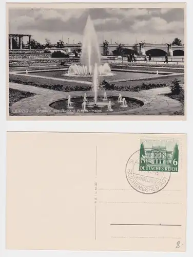 68622 Ak Leipzig Brunnen des Richard Wagner Hains 1941