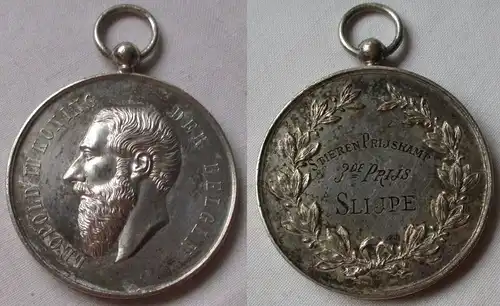 Belgien Medaille Leopold II Stieren Prijskamp 3de Prijs Slippe (115104)
