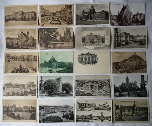117188 Sammlung mit 100 alten Ansichtskarten von Leipzig meist 1900-1940