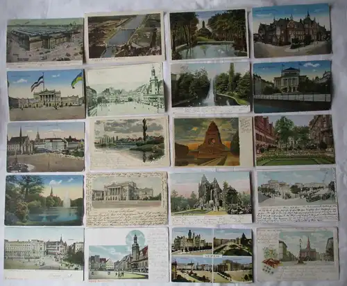 111659 Sammlung mit 75 alten Ansichtskarten von Leipzig meist 1900-1940