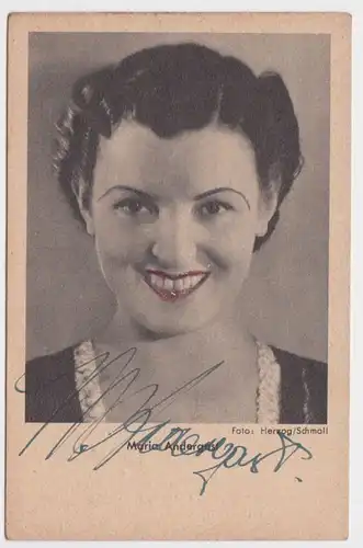 93581 Autograph Karte UFA Star Schauspielerin Maria Andergast um 1940