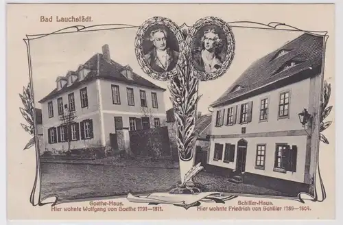 97239 Ak Bad Lauchstedt Goethe Haus und Schiller Haus um 1910