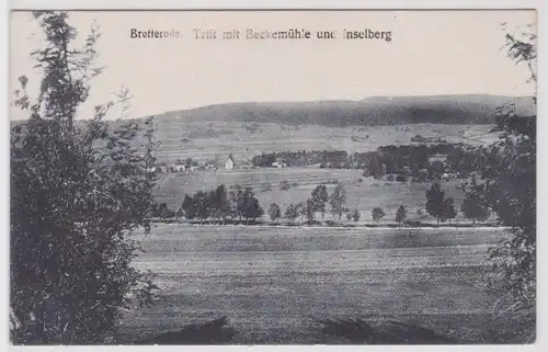 80963 Ak Brotterode Trift mit Bockmühle und Inselberg um 1920