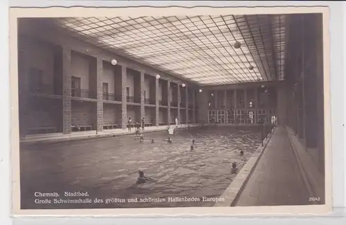 904966 AK Chemnitz - Stadtbad, Große Schwimmhalle, größtes Hallenbad Europas