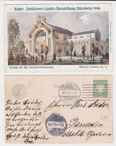 903221 Ganzsachen Ak Bayerische Jubiläums-Landes-Ausstellung Nürnberg 1906