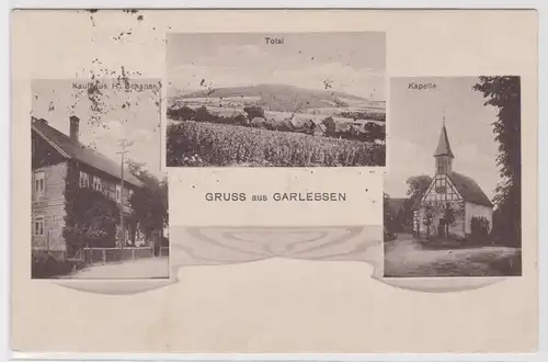 902785 Mehrbild Ak Gruß aus Garlebsen Kaufhaus, Kapelle usw. um 1920