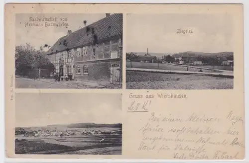 903182 Mehrbild Ak Gruß aus Wiershausen Gasthof, Ziegelei usw. 1911