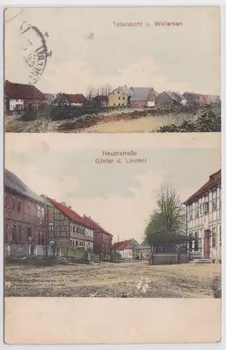 902428 Mehrbild Ak Teilansicht von Wellersen, Hauptstrasse 1918