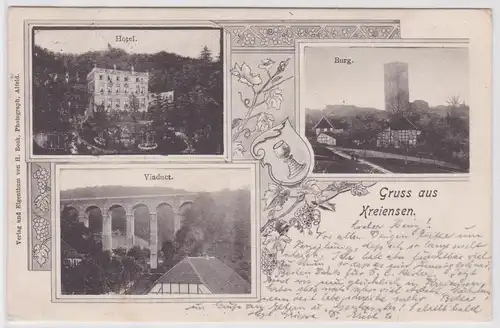 902316 Mehrbild Ak Gruß aus Kreiensen Hotel, Burg, Viaduct 1902