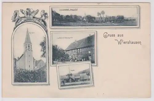 902432 Mehrbild Ak Gruß aus Wiershausen Gasthof, Ziegelei usw. um 1900