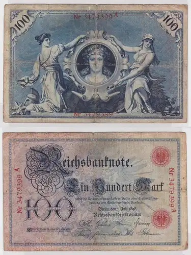 100 Mark Reichsbanknote Deutsches Reich 01.07.1898 Ro. P20 (150583)