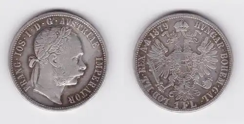1 Gulden Silber Münze Österreich 1879 ss (105697)