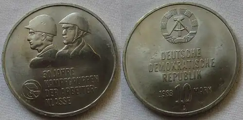 DDR Gedenk Münze 10 Mark 30 Jahre Kampfgruppen der Arbeiterklasse 1983 (162224)
