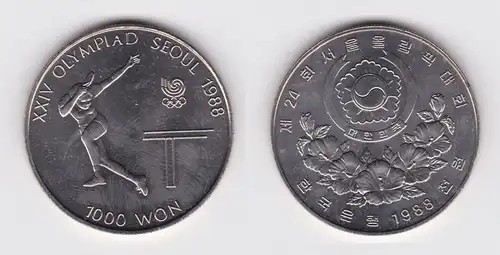 1000 Won Kupfer Nickel Münze Korea Olympiade  1988 Seoul (152559)