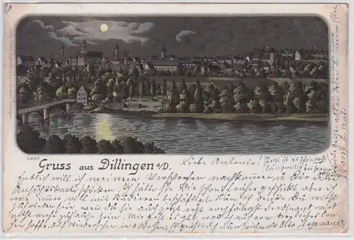 21324 Ak Gruss aus Dillingen an der Donau 1899