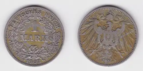 1 Reichsmark Silber Münze 1903 J ss (157392)