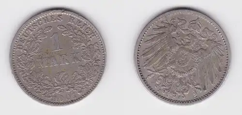 1 Reichsmark Silber Münze 1901 J ss (155328)