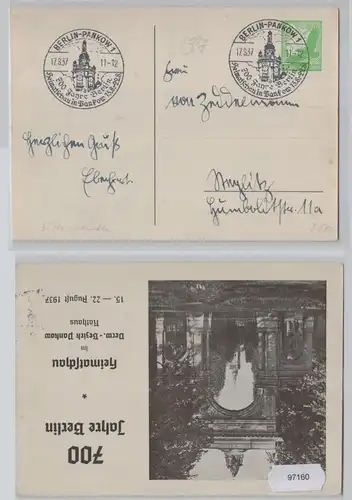 97160 DR Ganzsachen Postkarte PP142/C16 700 Jahre Berlin Pankow Heimatschau 1937