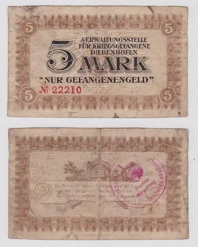 5 Mark Banknote Verwaltungsstelle für Kriegsgefangene Diedenhofen o.D. (137651)