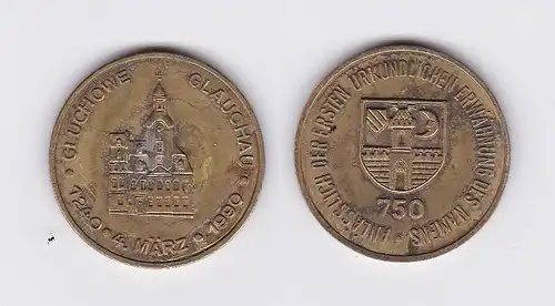 DDR Medaille Gluchowe Glauchau 750 Jahrfeier 4. März 1240 - 1990 (119128)