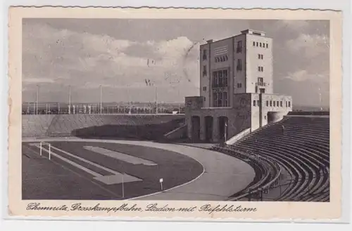 904528 Ak Chemnitz - Grosskampfbahn, Stadion mit Befehlsturm 1941