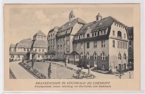 905547 Ak Chemnitz - Krankenhaus im Küchwald, Dienstgebäude 1925