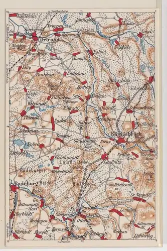 906400 Landkarten AK Königsbrück, Ortrand, Radeburg, Laußnitz, Gräfenhain