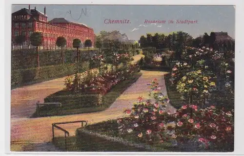 905277 Feldpost Ak Chemnitz - Rosarium im Stadtpark 1916