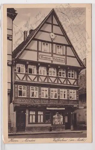 38978 Ak Hann. Münden - Waffenhaus am Markt, Vorderansicht 1922