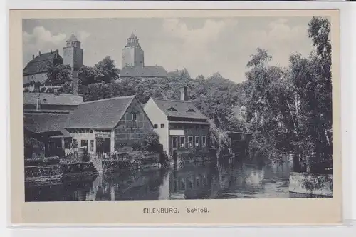 906016 Ak Eilenburg - Schloß mit Flusspartie 1921