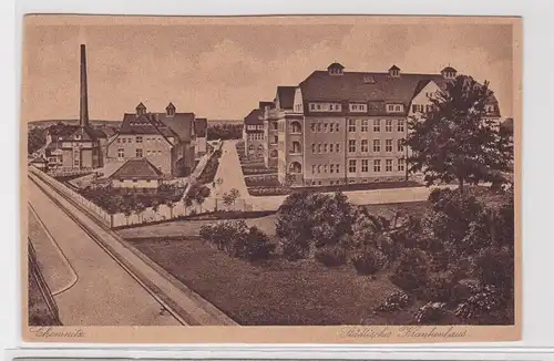 904936 Ak Chemnitz - Städtisches Krankenhaus, Blick von oben