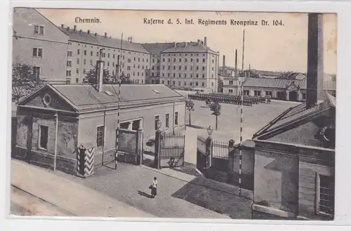 905044 Ak Chemnitz -Kaserne d. 5. Inf. Regiments Kronprinz Nr. 104 1906