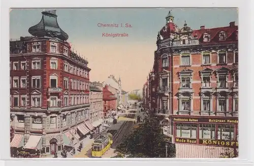 905049 Ak Chemnitz - Königstraße, Straßenansicht