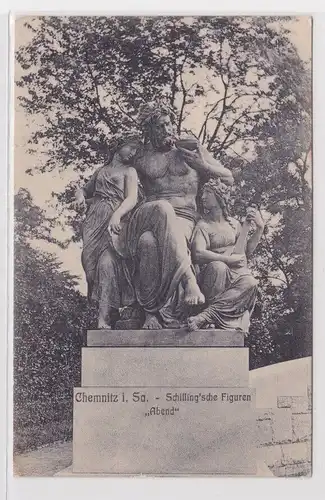 905197 Ak Chemnitz i. Sa. - Schilling'sche Figuren "Abend" um 1910