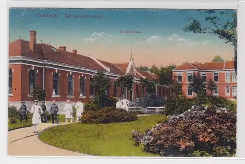 904692 Feldpost Ak Chemnitz - Königliches Garnisonlazarett, Westpavillon 1917