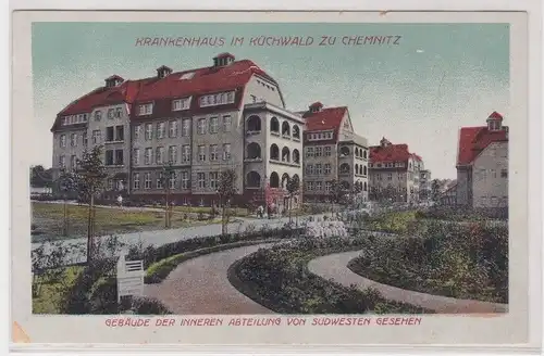 904686 Ak Chemnitz - Krankenhaus im Küchwald, Gebäude der inneren Abteilung 1918