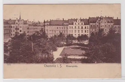 906285 Ak Chemnitz - Rosenplatz, Parkanlage 1911