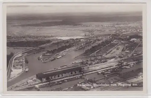 905804 - Karlsruhe - Rheinhafen vom Flugzeug aus gesehen um 1930