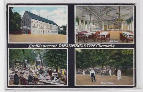 904882 Mehrbild Ak Chemnitz Etablissement Johannisgarten 1917