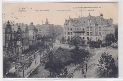 905255 Ak Chemnitz in Sa. Kassberg, Kastanien- Ecke Enzmannstraße 1910