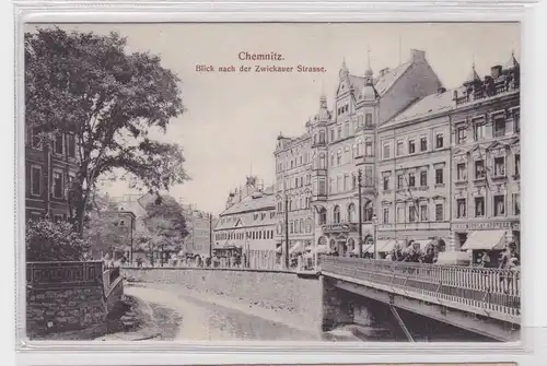 904606 Ak Chemnitz Blick nach der Zwickauer Strasse 1907